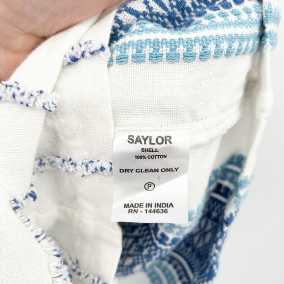 Saylor Boho Coastal Mazzy Tassel Woven Embroidered Sleeveless Romper Size S - Picture 12 of 13